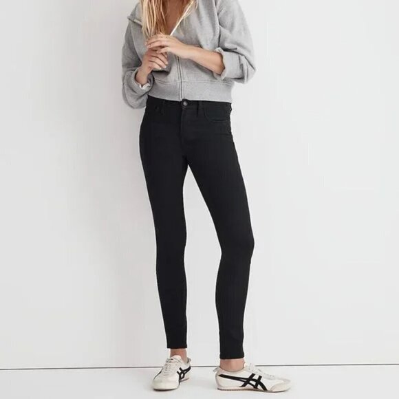Madewell 9" Mid Rise Roadtripper Skinny Jeans in Bennett Wash Dark Wash - Picture 1 of 8